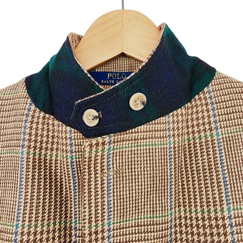 Polo Ralph Lauren Glen Plaid Blazer 40R Men Linen Brown Academia Italy NEW $1198